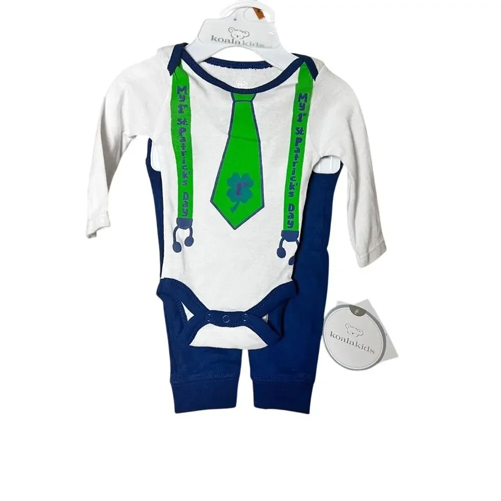 Koala Kids Newborn St Patrick's Day Matching Set Sz NB
